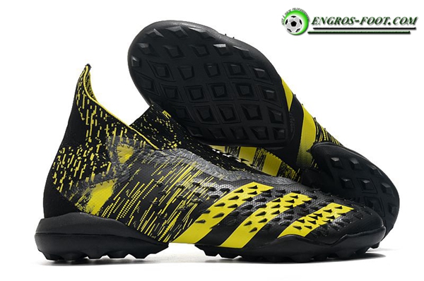 Adidas Chaussures de Foot Predator Freak + TF Noir/Jaune