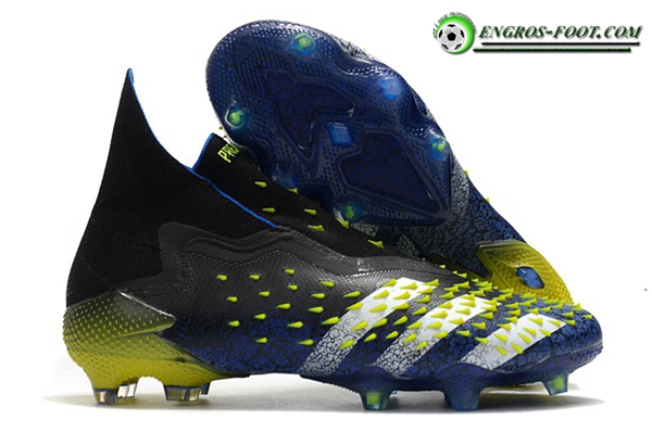 Adidas Chaussures de Foot Predator Freak + FG Noir/Bleu