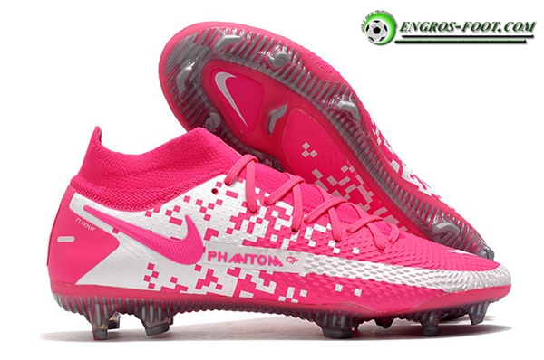 Nike Chaussures de Foot Phantom GT Elite Dynamic Fit FG Rose/Blanc