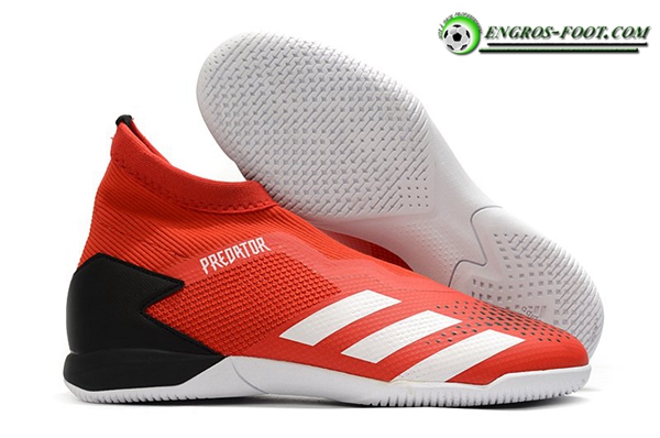 Adidas Chaussures de Foot PREDATOR 20.3 Laceless IN Rouge