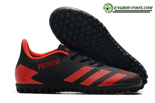 Adidas Chaussures de Foot Predator 20.4 TF Sale Noir/Rouge