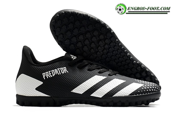 Adidas Chaussures de Foot Predator 20.4 TF Sale Noir/Blanc