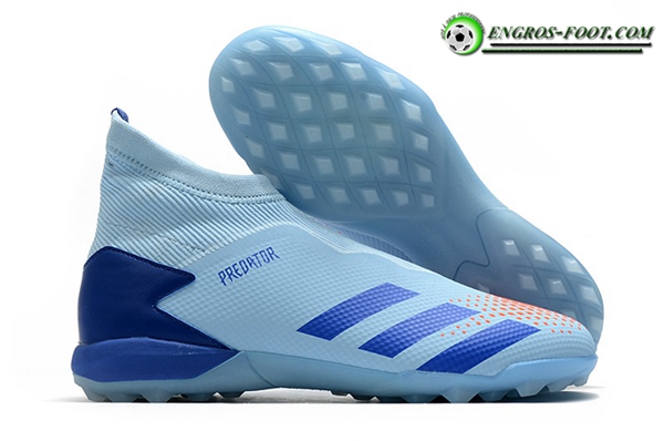 Adidas Chaussures de Foot Predator 20.3 Laceless TF Bleu Clair