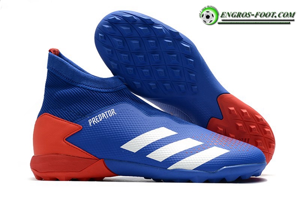 Adidas Chaussures de Foot Predator 20.3 Laceless TF Bleu