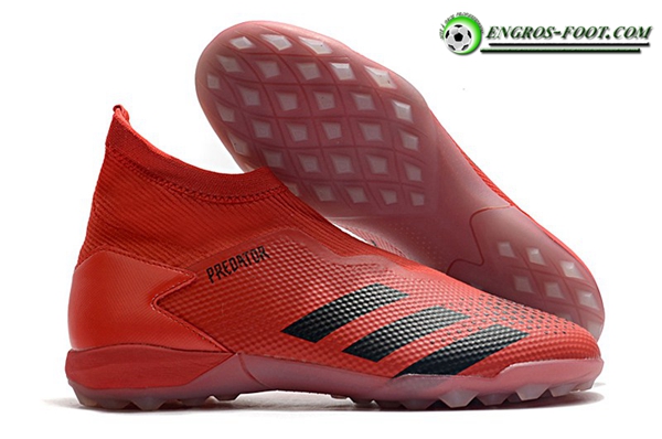 Adidas Chaussures de Foot Predator 20.3 Laceless TF Rouge