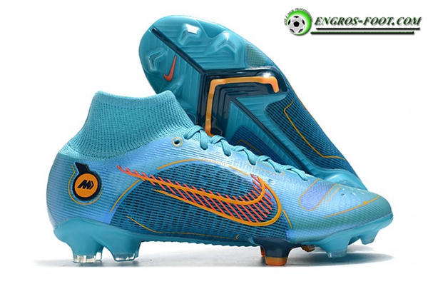 Nike Chaussures de Foot Mercurial Superfly 8 Elite FG Bleu