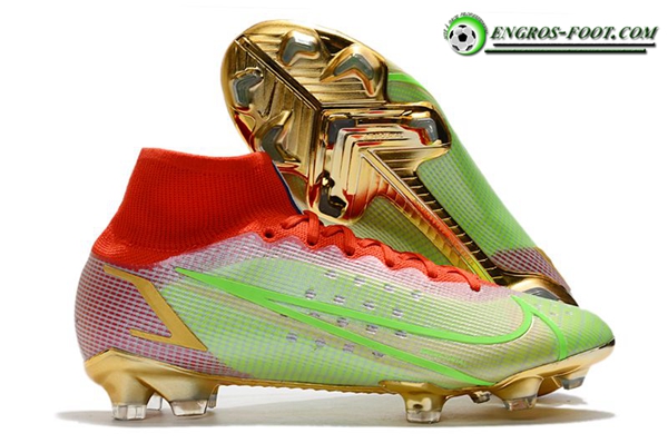 Nike Chaussures de Foot Superfly 8 Elite FG Vert/Rouge