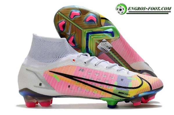 Nike Chaussures de Foot Superfly 8 Elite FG Blanc/Rose