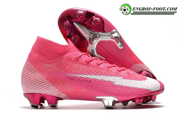 Nike Chaussures de Foot Mercurial Superfly 7 Elite Mbappé Rosa FG Rose