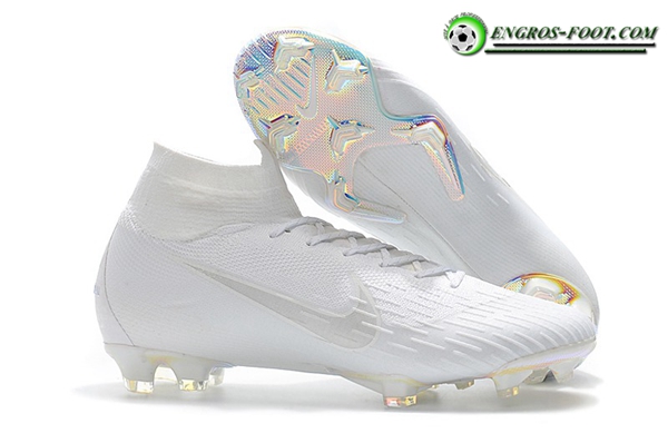 Nike Chaussures de Foot Mercurial Superfly VI 360 Elite FG Blanc