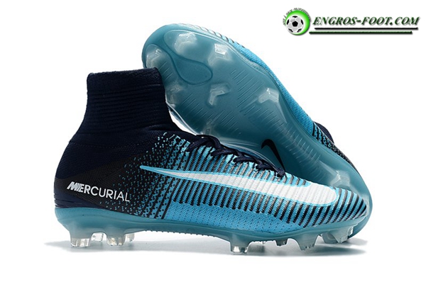 Nike Chaussures de Foot Mercurial Superfly V FG Bleu