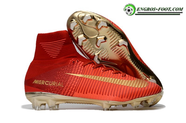 Nike Chaussures de Foot Mercurial Superfly V CR7 FG Rouge