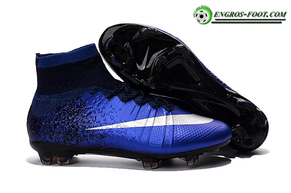 Nike Chaussures de Foot Mercurial Superfly CR7 FG Bleu Marins