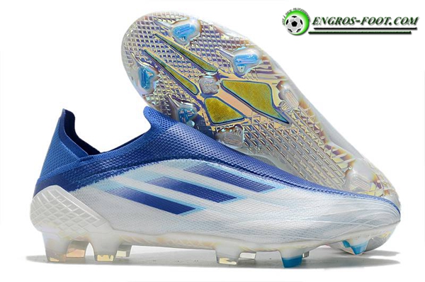 Adidas Chaussures de Foot X Speedflow+ FG Bleu/Blanc