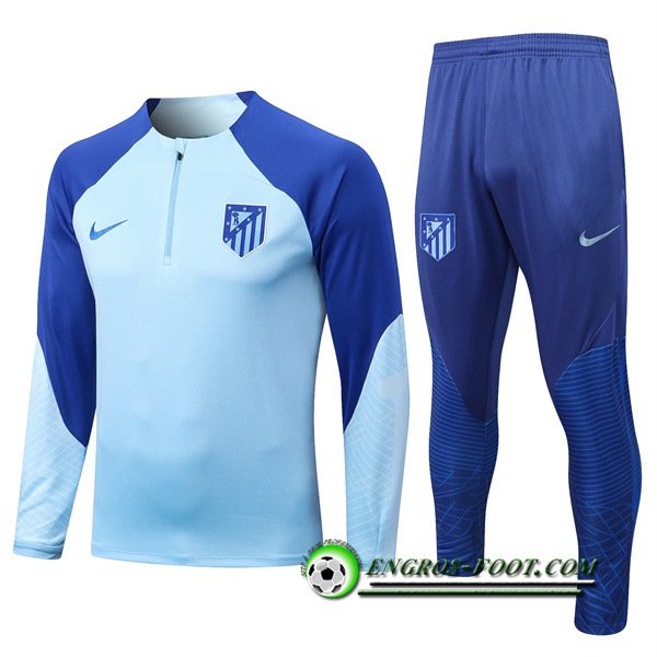 Ensemble Survetement de Foot Atletico Madrid Bleu 2022/2023