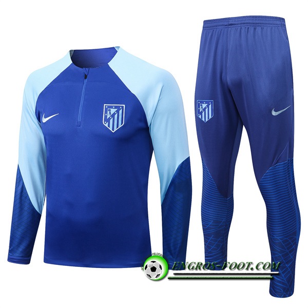 Ensemble Survetement de Foot Atletico Madrid Bleu Marin 2022/2023