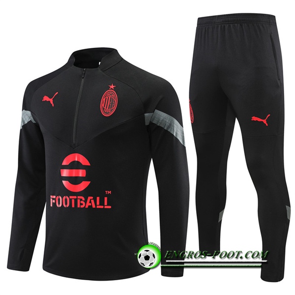 Ensemble Survetement de Foot Milan AC Noir 2022/2023