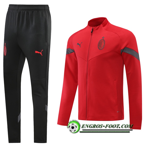 Ensemble Survetement de Foot - Veste Milan AC Rouge 2022/2023