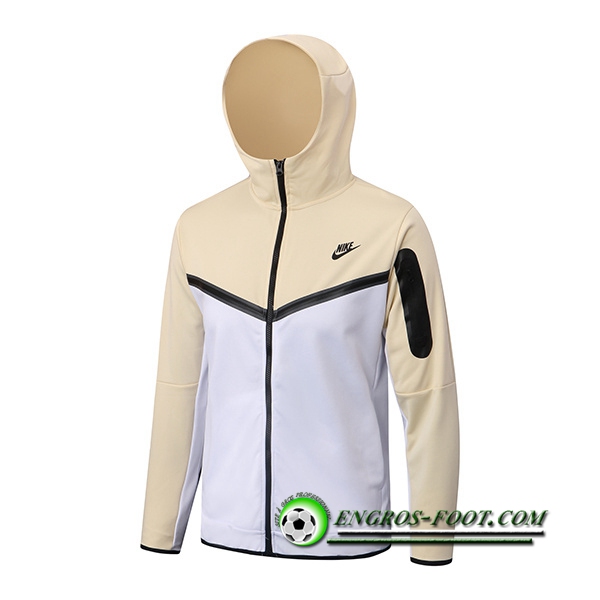 Veste A Capuche NIKE Blanc/Jaune 2022/2023