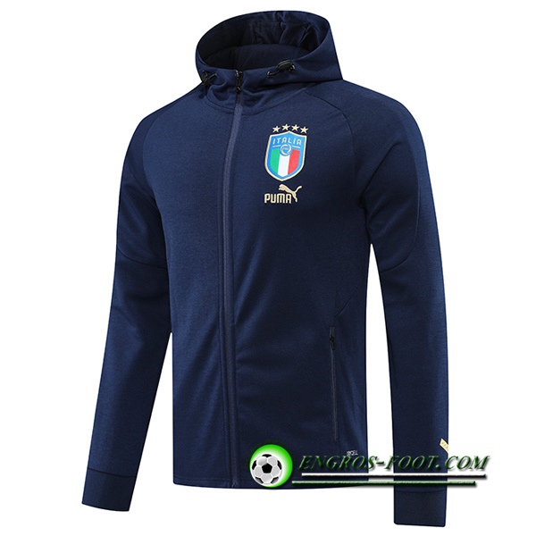 Veste A Capuche Italie Bleu Marin 2022/2023