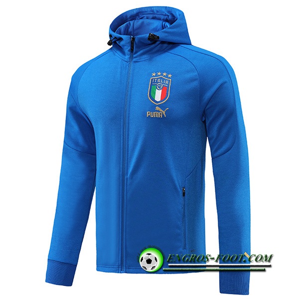 Veste A Capuche Italie Bleu 2022/2023