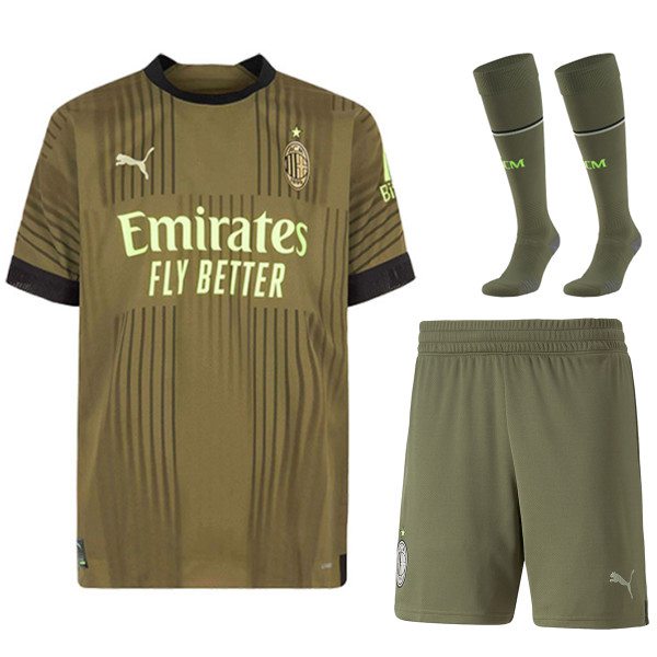 Ensemble Maillot Foot Milan AC Third (Short + Chaussettes) 2022/2023