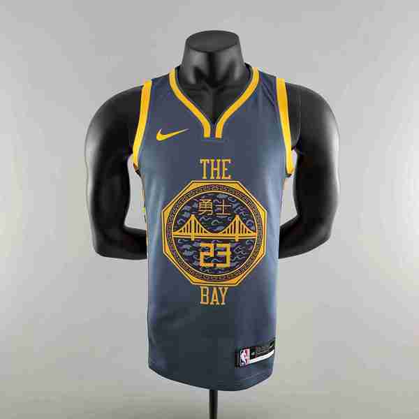 Maillot Golden State Warriors (GREEN #23) 2018 Gris