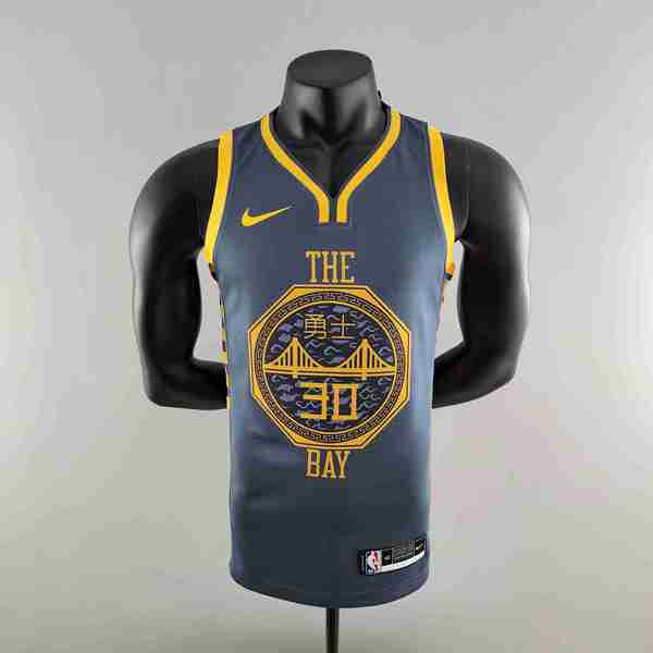 Maillot Golden State Warriors (CURRY #30) 2018 Gris