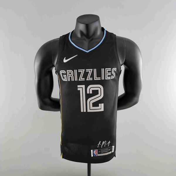 Maillot Memphis Grizzlies (MORANT #12) Noir Honor Edition