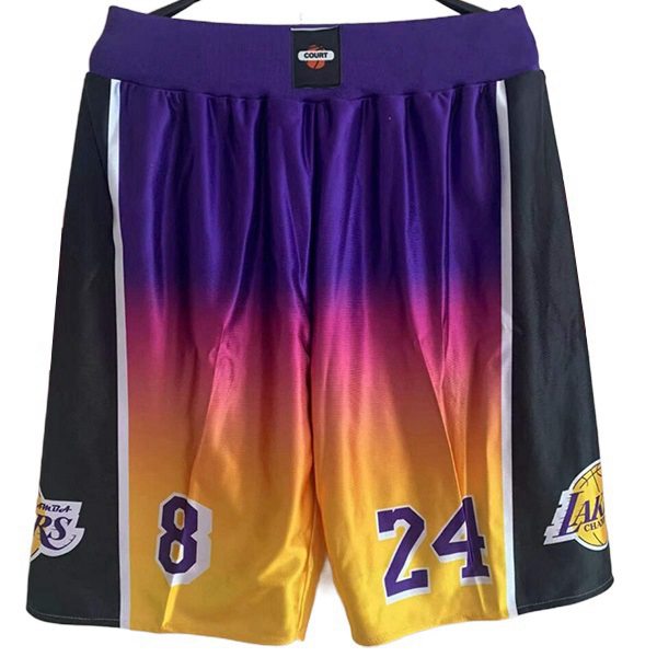 Shorts NBA Los Angeles Lakers Pourpre/Jaune