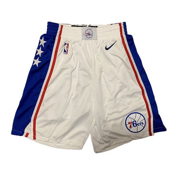 Shorts NBA Philadelphia 76ers Blanc