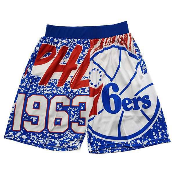 Shorts NBA Philadelphia 76ers Bleu