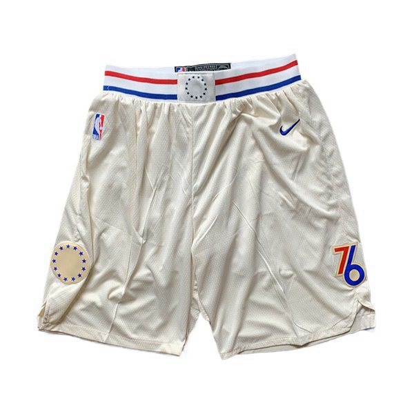 Shorts NBA Philadelphia 76ers Blanc