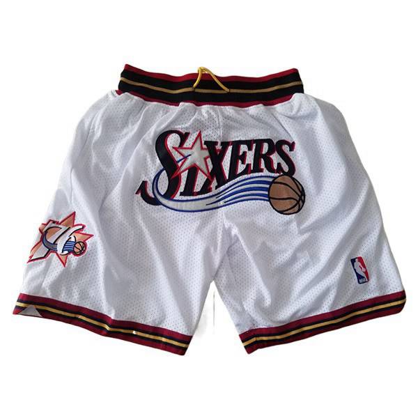 Shorts NBA Philadelphia 76ers Blanc