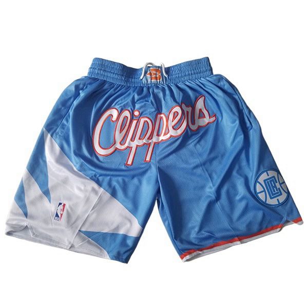 Shorts NBA Los Angeles Clippers Bleu Clair