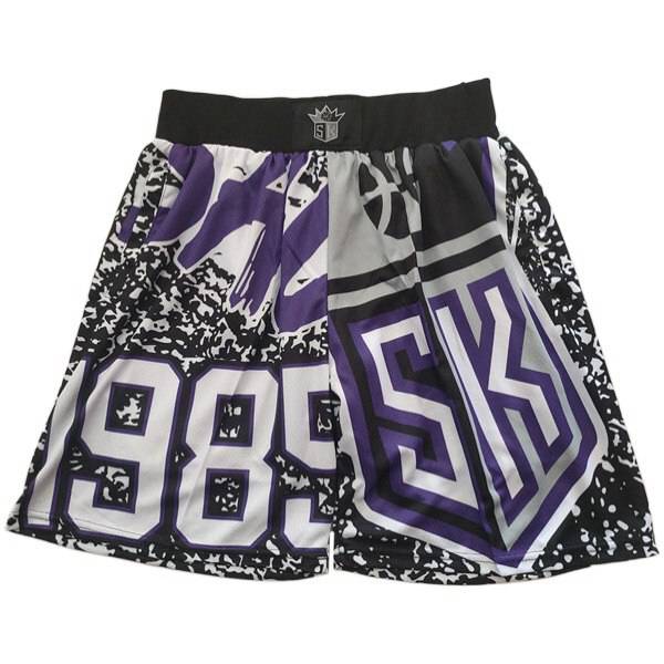 Shorts NBA Sacramento Kings Pourpre/Noir