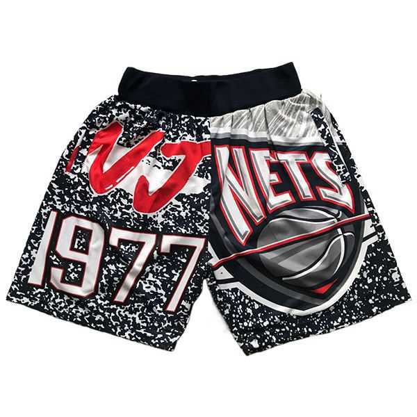 Shorts NBA Brooklyn Nets Noir/Blanc