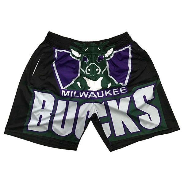 Shorts NBA Milwaukee Bucks Noir