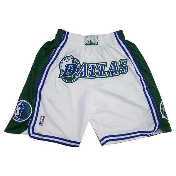 Shorts NBA Dallas Mavericks Blanc