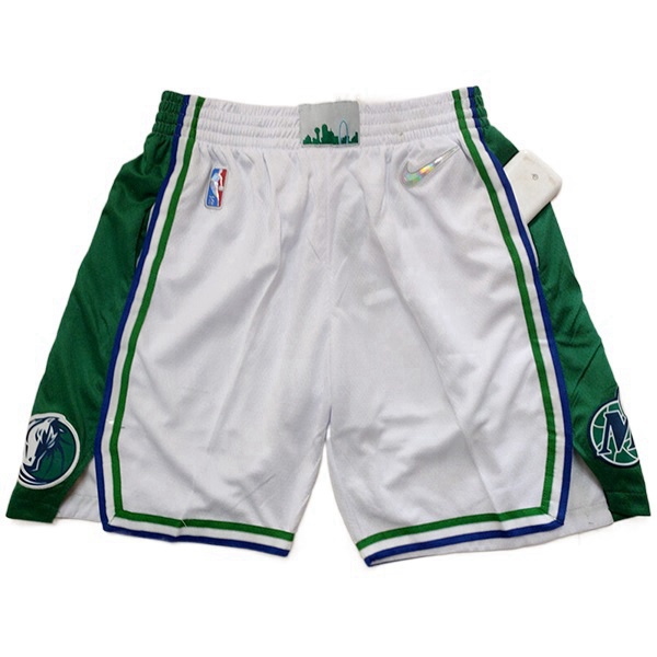 Shorts NBA Dallas Mavericks Blanc