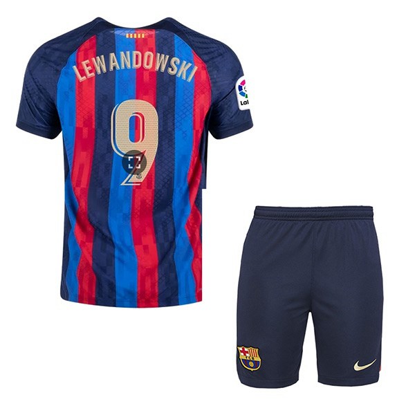 Maillot de Foot FC Barcelone (LEWANDOWSKI #9) Enfant Domicile 2022/2023