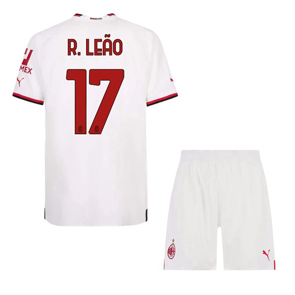 Maillot de Foot Milan AC (R.-LEÃO #17) Enfant Exterieur 2022/2023