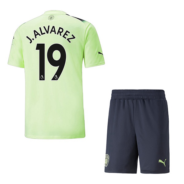 Maillot de Foot Manchester City (J.ALVAREZ #19) Enfant Third 2022/2023