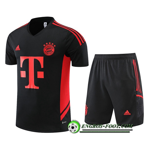 Ensemble Training T-Shirts + Shorts Bayern Munich Noir 2022/2023