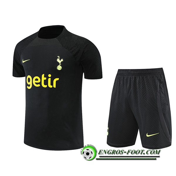 Ensemble Training T-Shirts + Shorts Tottenham Hotspur Noir 2022/2023