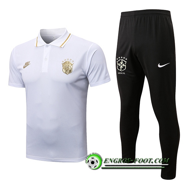 Ensemble Polo Foot Bresil Blanc 2022/2023