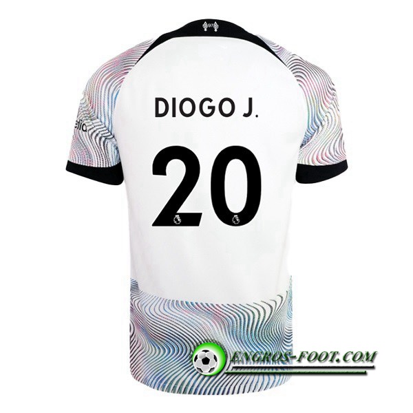 Maillot de Foot Liverpool (DIOGO J. #20) 2022/2023 Exterieur