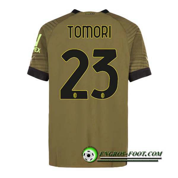 Maillot de Foot Milan AC (TOMORI #23) 2022/2023 Third