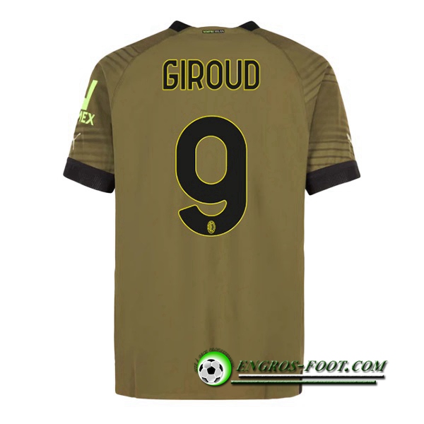 Maillot de Foot Milan AC (GIROUD #9) 2022/2023 Third