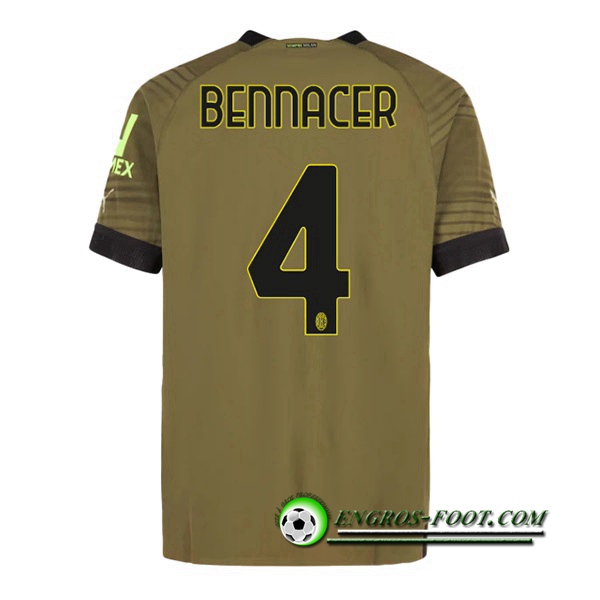 Maillot de Foot Milan AC (BENNACER #4) 2022/2023 Third